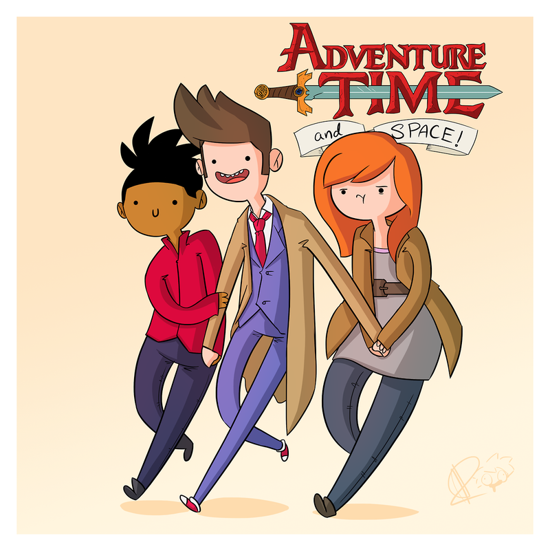 Illustration for article titled This Doctor Who/Adventure Time Mashup Is So. Damn. Charming.